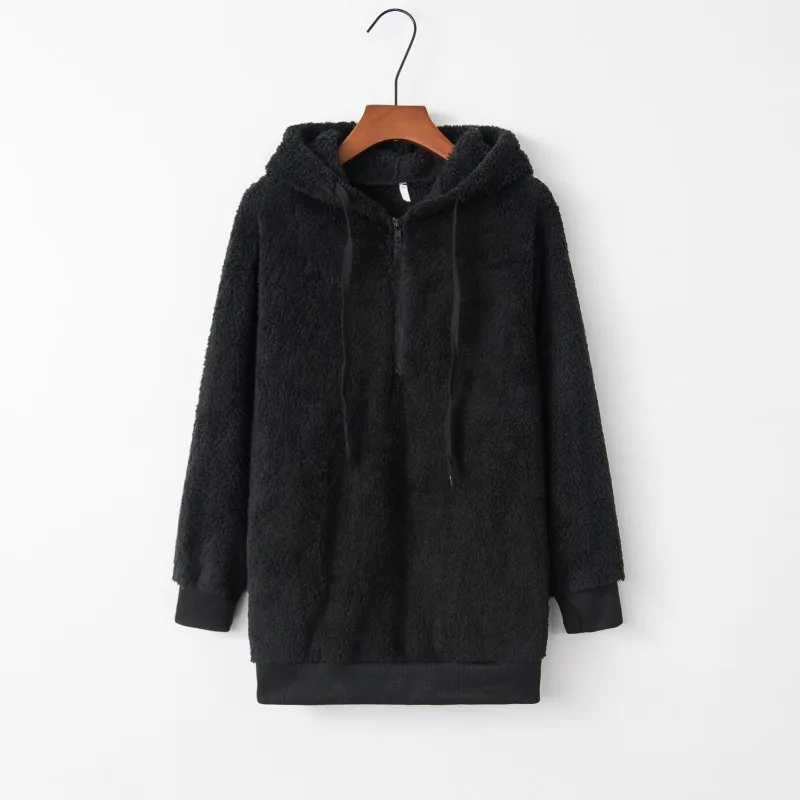 Autumn Winter Pullovers Long Sleeve Round Neck Hooded Solid Women's Clothing Sweater Sweater Warm Casual Loose Fashion Tops