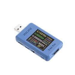 Advanced USB - C Digital Power Meter with 1.77 TFT LCD Display - High - Accuracy, Fast Charge Auto Detection (Blue)
