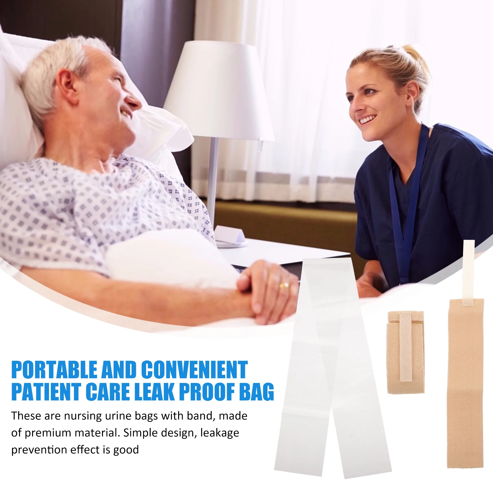 Urine Bag Hen Drainage Elderly Men Urination Care for Male Portable Urinary Travel
