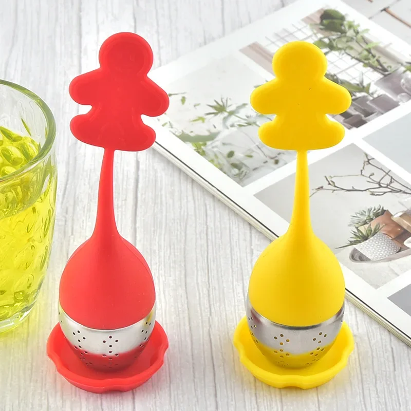 Animal Tea Infuser Cute Small Elephant Silicone Tea Strainer Coffee Loose Leaf Strainer Bag Filter Diffuser Coffee Accessori