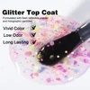 KODIES GEL New Glitter Top Coat Confetti Topper UV Gel Nail Polish Semi Permanent UV/LED Nail Gel Finish Mix Sequins Manicure 4