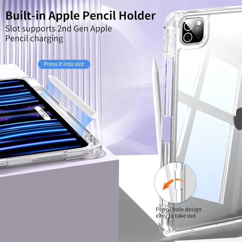 Sleek Y Flip Tablet Case with Pencil Holder and Multi-Device Compatibility