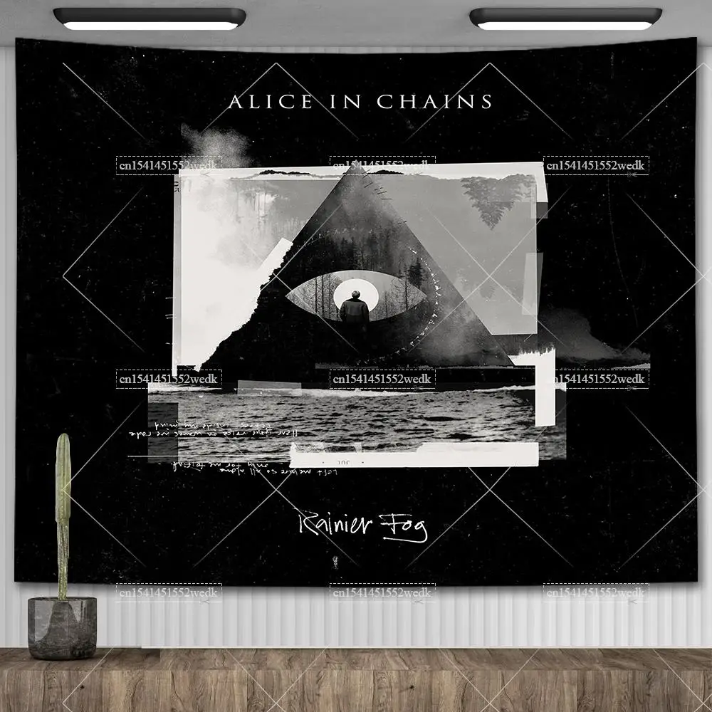 Alice In Chains Poster Classic Band Heavy Metal Music Album Cover Tapestry Bedroom Decoration Wall Hanging Tapestries For Room for tapestry decorations