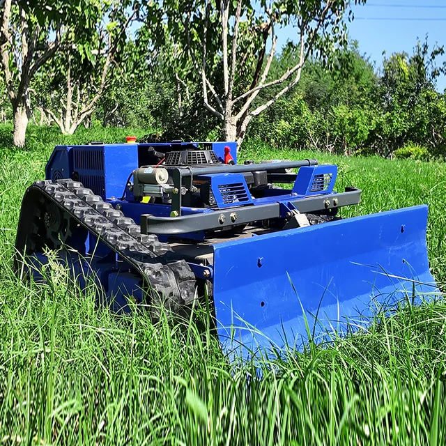 Customized Factory Sales zero Turn Ride on Tractor 4x4 Grass Cutter Remote Control Crawler Lawn Mower Machines for Grass Cutting 2
