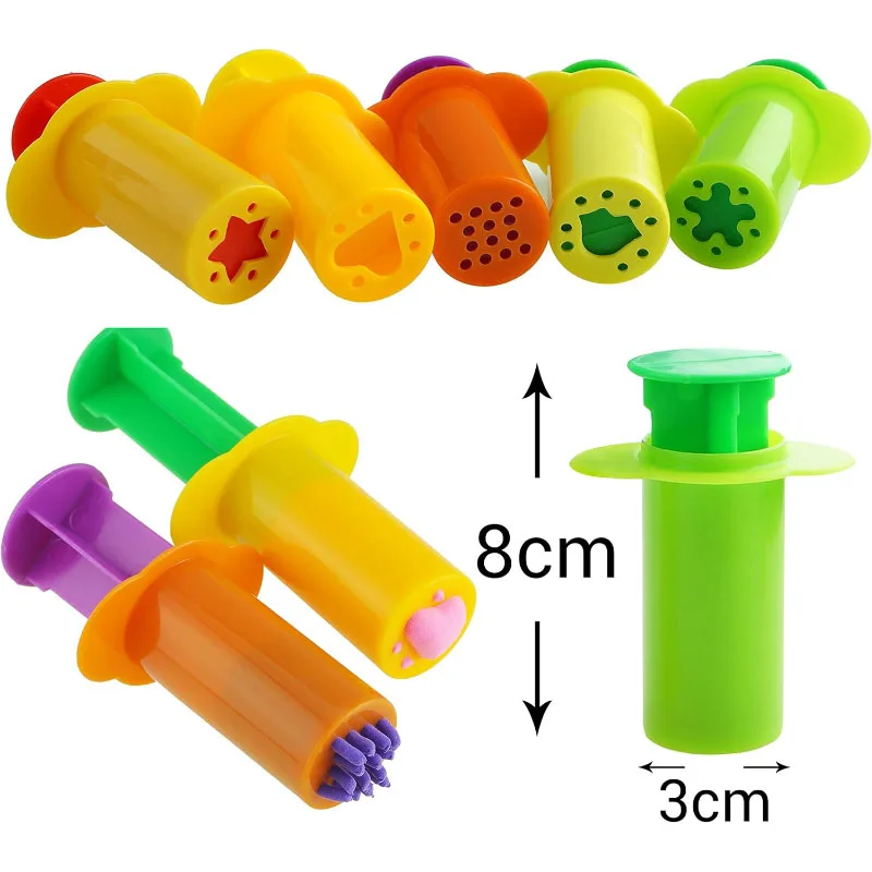 Dough Extruders Plasticine Molds Children DIY Handcraft Toys Accessories Multiple Shapes Model Play Dough Tools Kit Kids Gifts — view 3