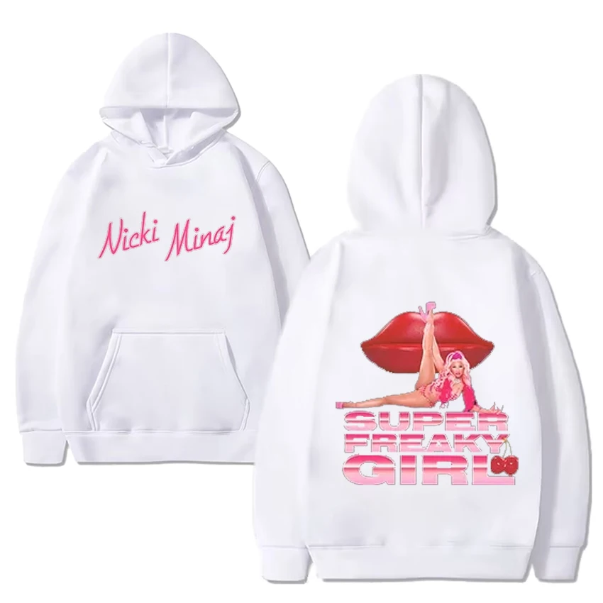 Rapper nicki minaj szuper Furcsa Elárusítónő  hoodies Új Logó Nők férfiak Lezser Megmunkalás polár stv Ingujj sweatshirts Uniszex pulóverek