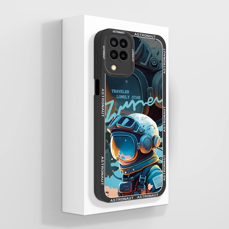 thumbnail image 1 of For Samsung A12 M12 F12 Case Aesthetic Full Protection Anti Slip Soft Liquid Silicone Bumper For Galaxy A M F 12 Back Cover Gift, 1 of 5