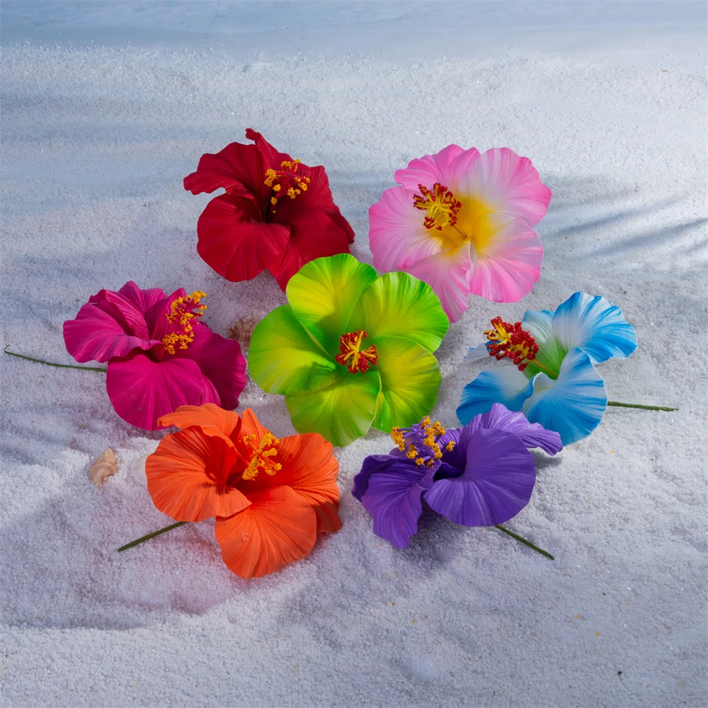 11 Stuks 6.3 Inch Grote Hibiscus Foam Bloem Haar Pick Hole Danser Headwear  Luau Strand Bruiloft Hawaiian Party Haaraccessoires - AliExpress, image size:1000x1000