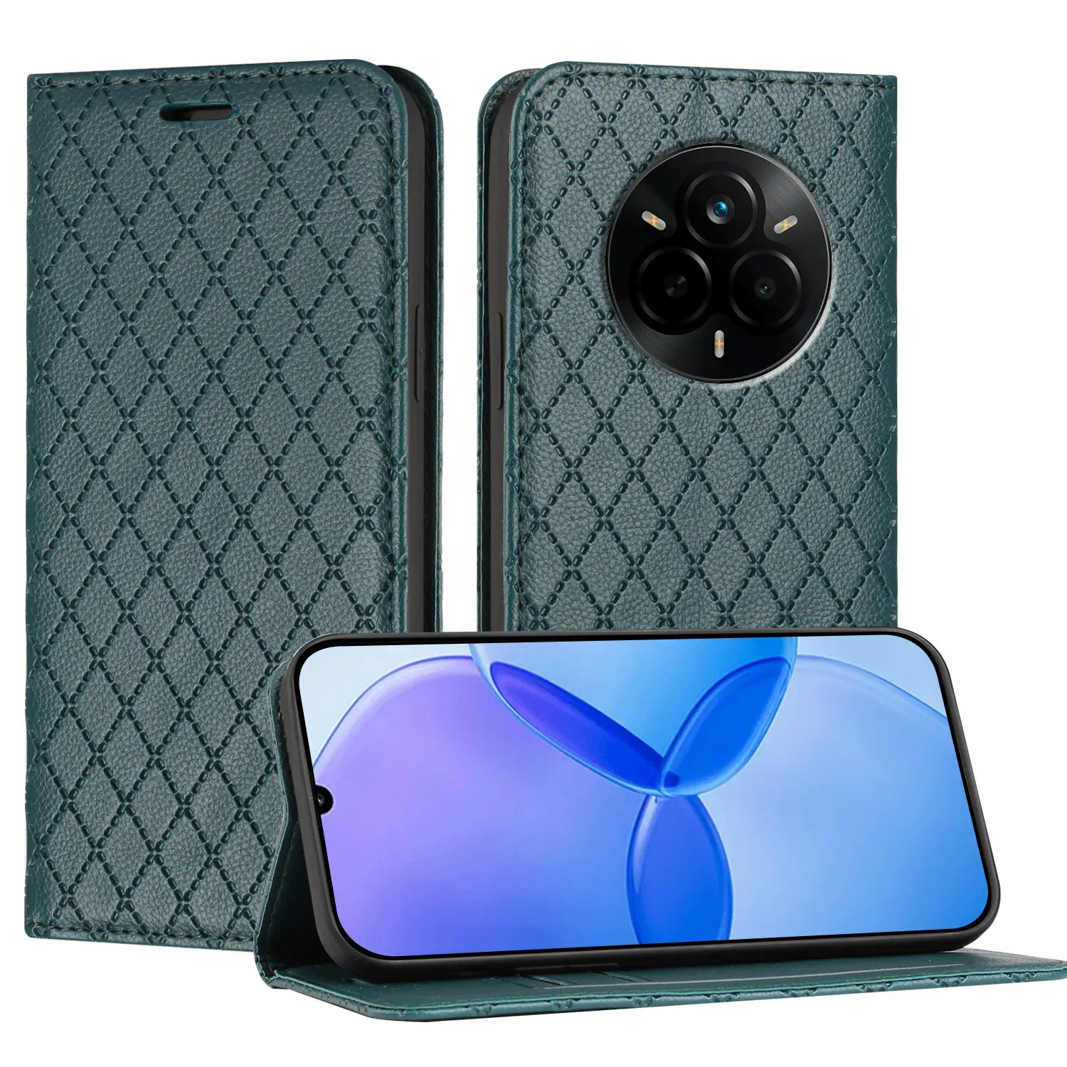 Luxury Magnetic Wallet Leather Flip Case - Leather Book Cover