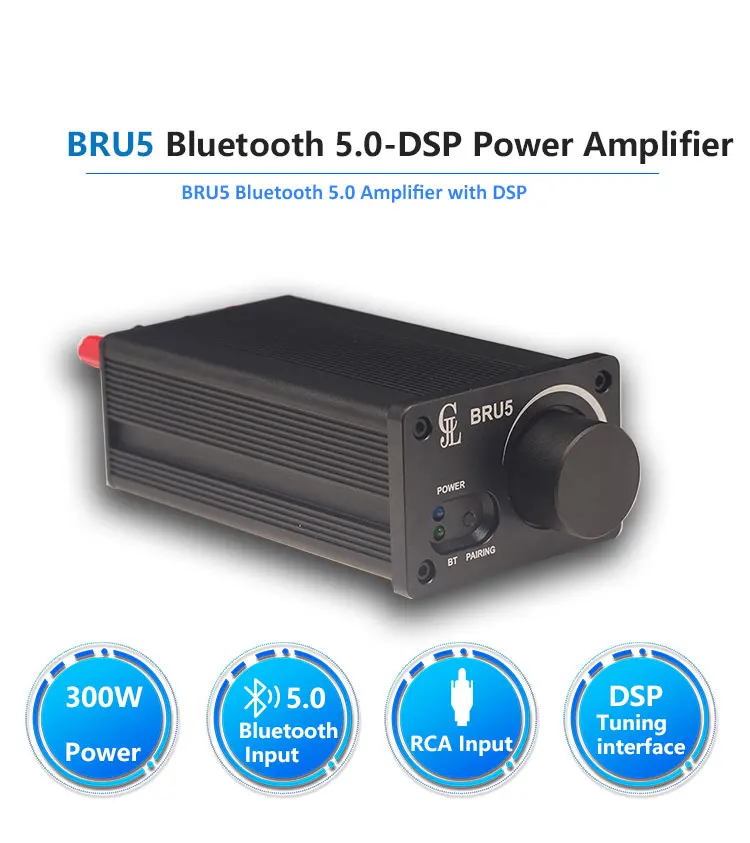 Bluetooth 5.0 Dsp Amplificador 2x300w Áudio Estéreo Moudle Bp1048b2 20 Bandas eq Ajuste Tpa3255 - Image 5