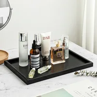 Japanese Kitchen Storage Tray Household Wooden Tea Tray Home Decoration Cosmetic Storage Tray Coffee Snack Tray Bread Round Tray 2