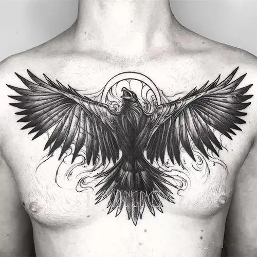 

Goth Eagle Tattoo Stickers Waterproof Fake Tattoo for Woman Man Hip Hop Punk Clavicle Arm Lasting Temporary Tattoo Art Tattoo