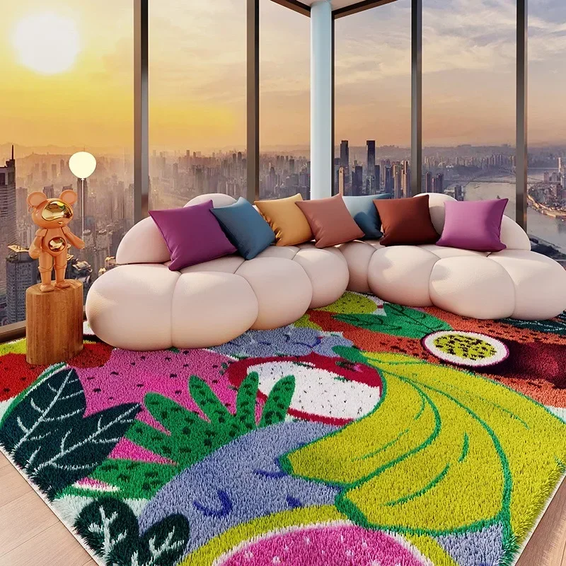 Carpet for Living Room Colorful Large Area Cartoon Bedroom Bedside Plush Rugs Cute IG Sofa Coffee Table Floor Mats Ковер Tapete 4