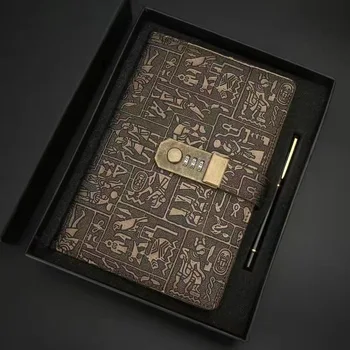 A5 A6 B5 Codebook Diary with Lock European Retro Journal 200 Pages 9