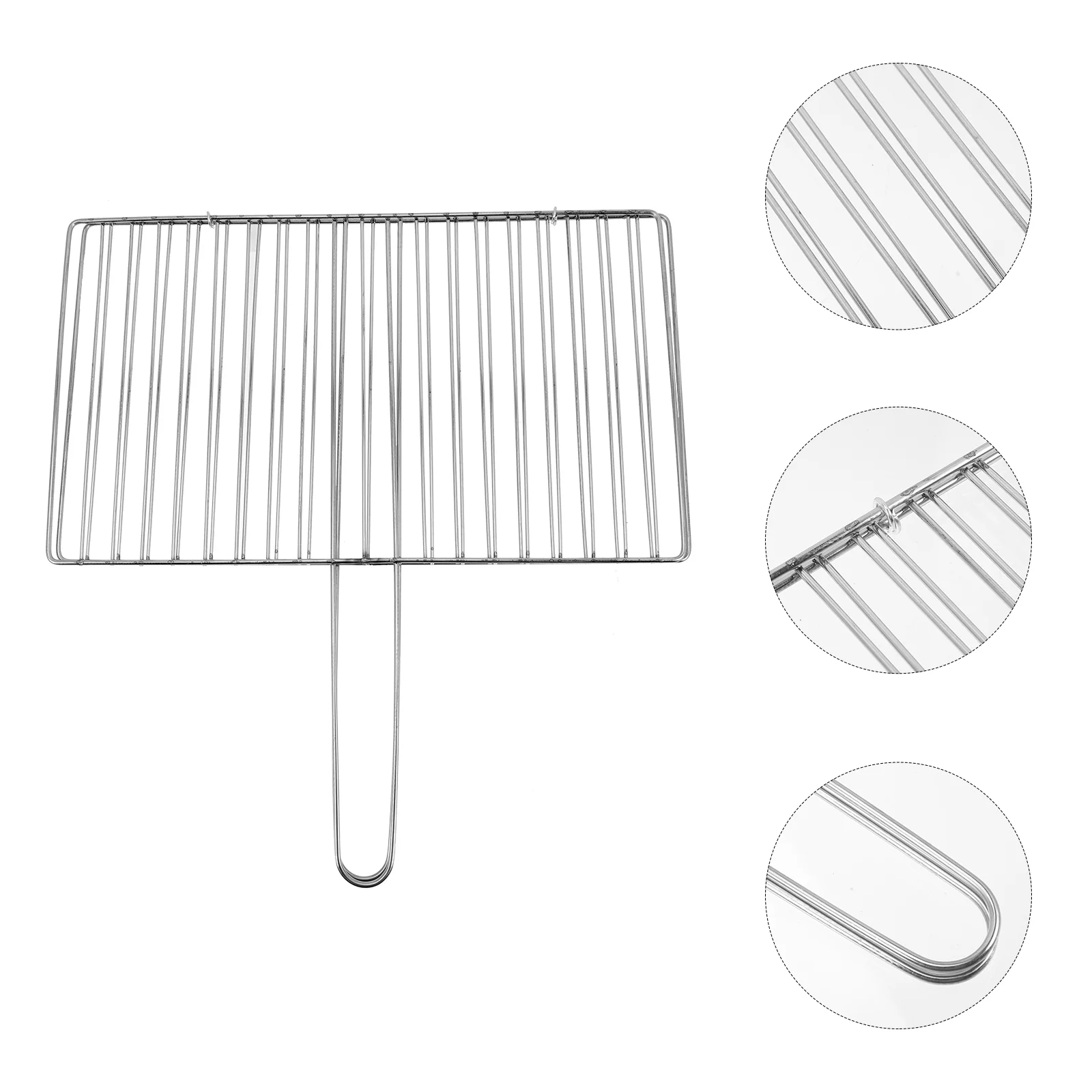 

Grilling Accessories Vegetable Clip Mesh Fish Rack Beef BBQ Camping Basket Meat Stainless Steel