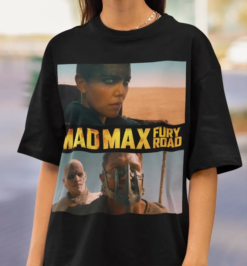 Mens Tshirt Charlize Theron T Shirt Mad Max Fury Road Movie T