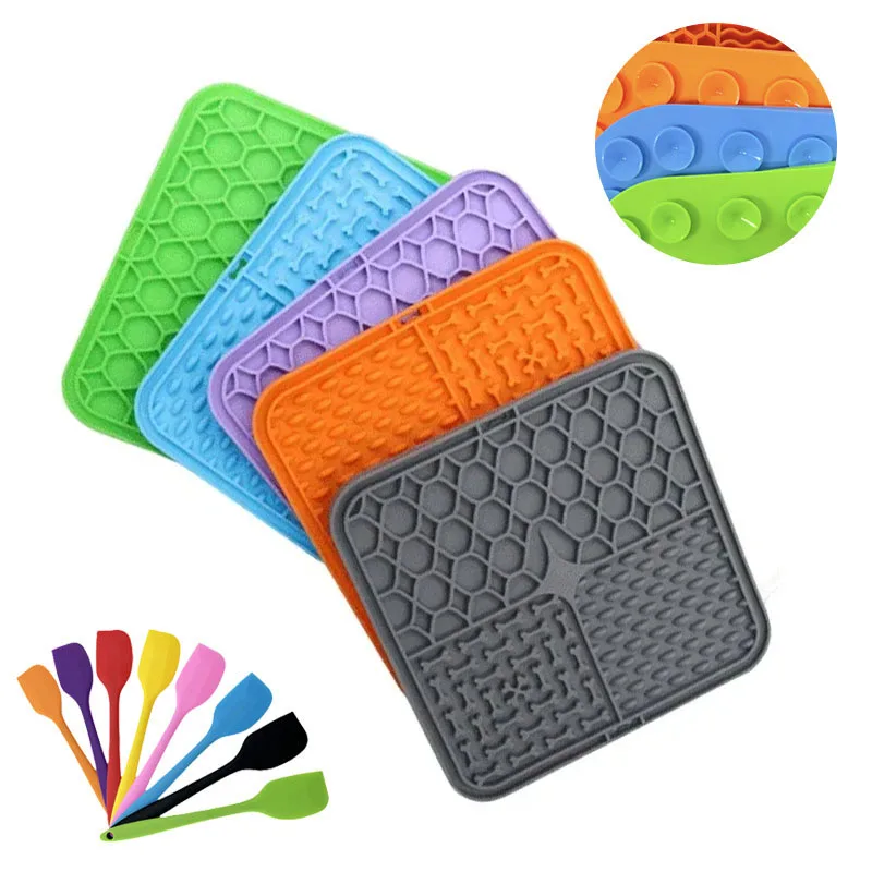 

Pet Placemat Cat Slow Feeding Mat Dog Lick Mats Silicone Pets Eating Slowly Food Pad Cats Dogs Feeding Supplies