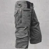 Men's  Shorts Jogging Shorts Solid Color Multi-Pocket Summer Casual Straight Cargo Shorts Men Shorts 2
