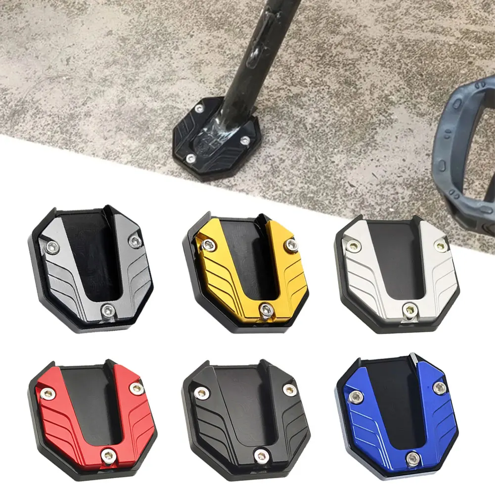 Motorcycle Kickstand Extender Scooter Kickstand Extender Bicycle Kickstand Extender Motorcycle Anti-Slip Bracket Scooter Extension Foot Pad Support Plate Motorbike Accessories