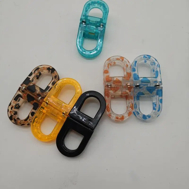 Chic Leopard Print Magnetic Hair Clips - Stylish B Shape Accents