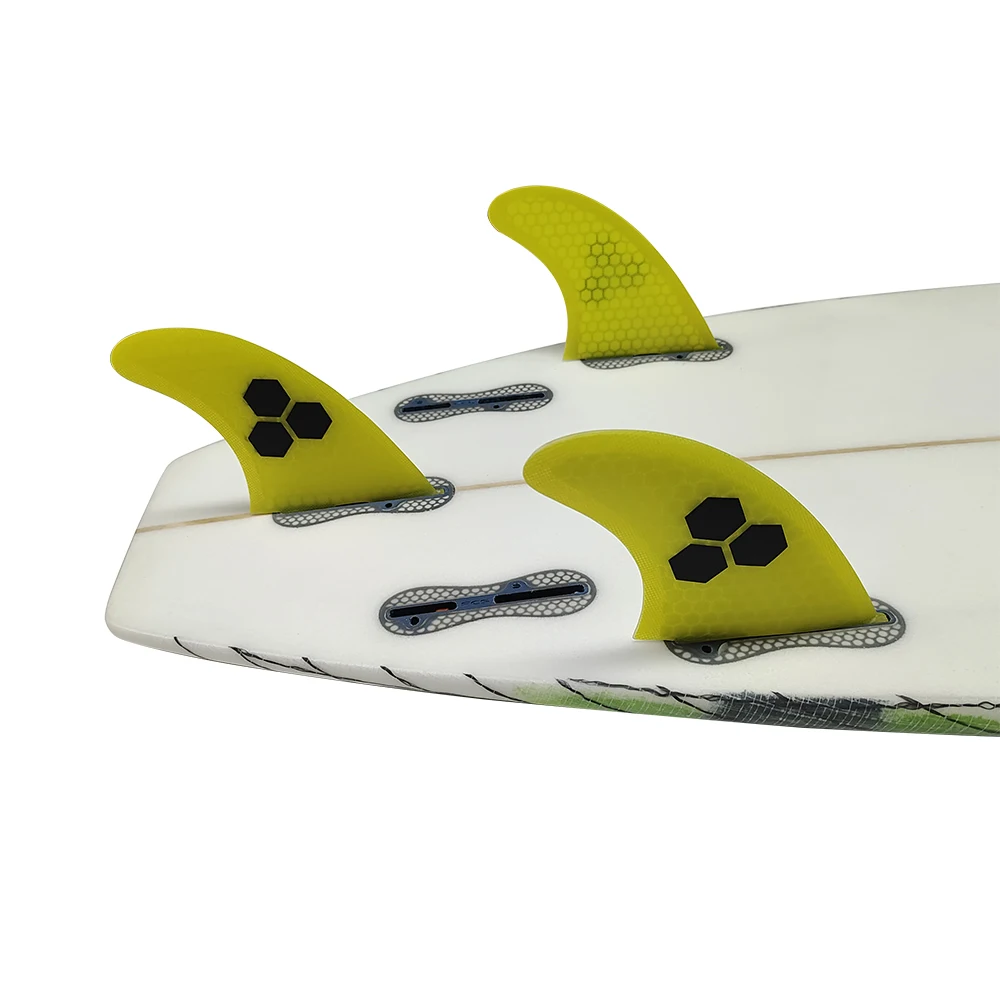 G5 Size UPSURF FCS 2 Short Board Fins Honeycomb Surfboard Fins Thruster Fibreglass 3pcs Funboard Surfing Performance Core surfboard fin
