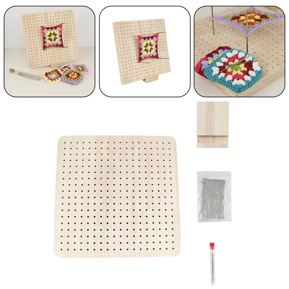 Wooden Bamboo Crochet Blocking Board Kit With Stainless Steel Rod Pins For  Woolen Knitting Sewing Crafting DIY Practical Gifts - AliExpress