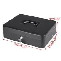 Mini Money Box Protable Key Locker Safe Home Shop Steel Security Cash Box Storage Cashier Drawer Hidden Coin Money Jewellery 2