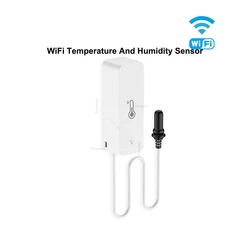Smart WiFi Temperature & Humidity Sensor with External Probe - Remote Monitoring (T01)