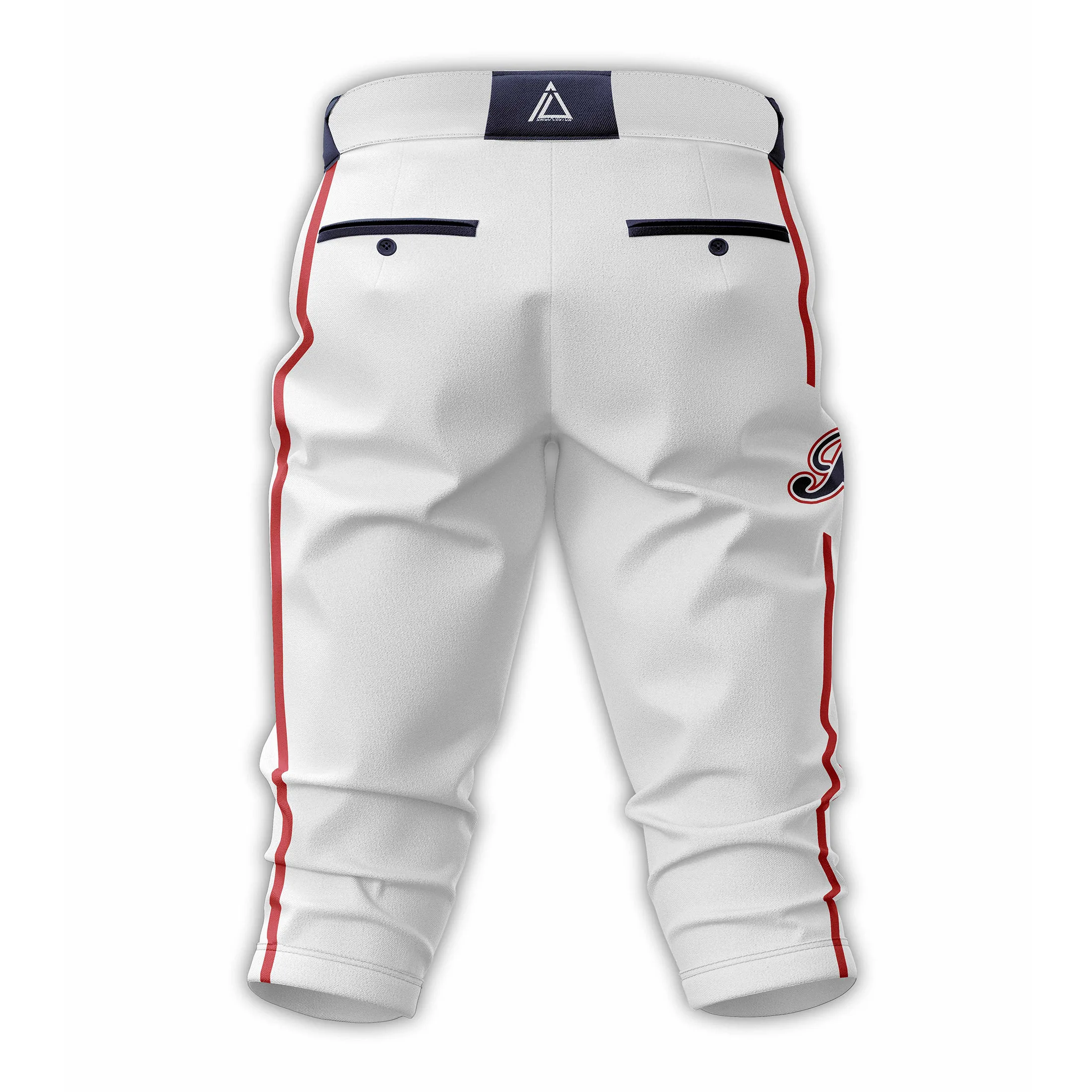 Breathable Professional Striped Polyester Baseball Pants with Zipper Fly for Men and Women