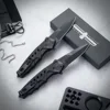 CAIMANO NERO-N690 Steel Tactical Type Folding Knife Handy Mini knife Emergency rescue tool Mountaineering hunting survival knife 6