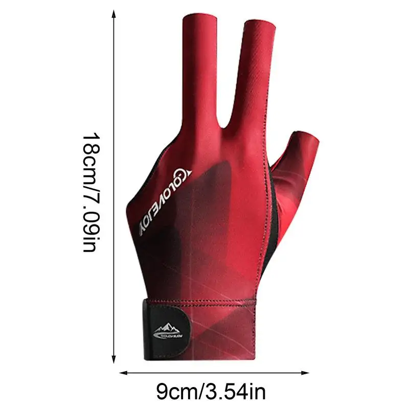 Pool Gloves Billiard Accessories Anti-slip Pool Shooters Open 3 Fingers Glove Professional Billiards Gloves