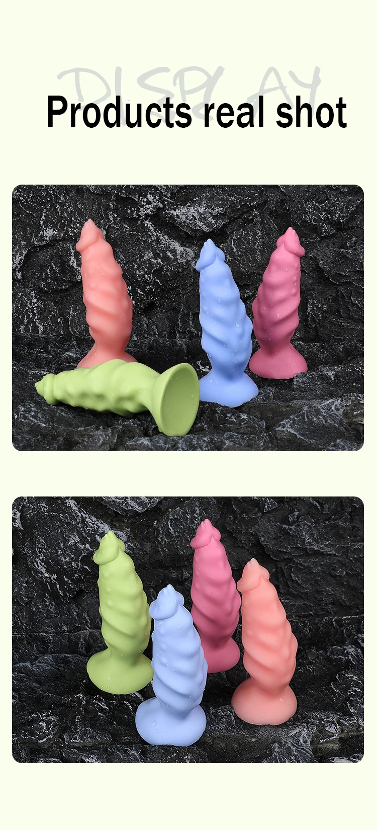 Realistic Colorful Dildo For Adults With Suction Cup Large_voghion.com
