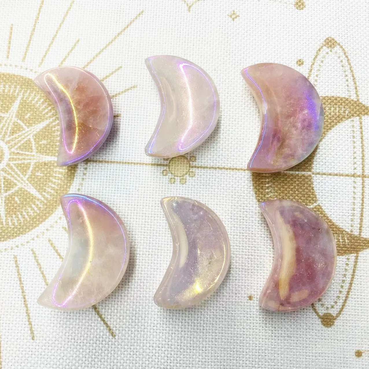 

Mini Moon Shaped Crystal Worry Stone Reiki Healing Minerals Specimen For Home Decor Ornaments DIY Jewelry Making