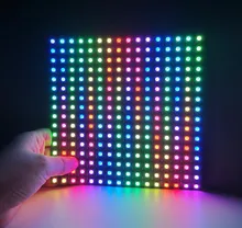 

1 pcs 16x16 Pixel WS2812B LED Heatsink chip Digital Individually addressable led module Panel Flexible DIY Display Board DC5V