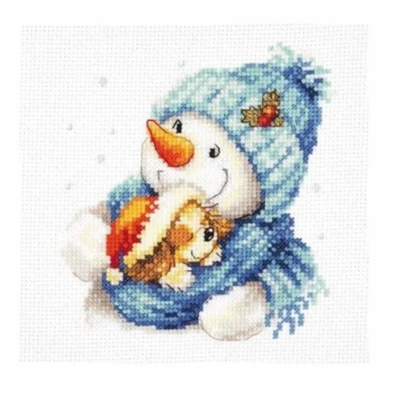 ハンドメイドクロスステッチ クリスマス 刺繍キット販売) クロスステッチで描くクリスマスツリーと子供