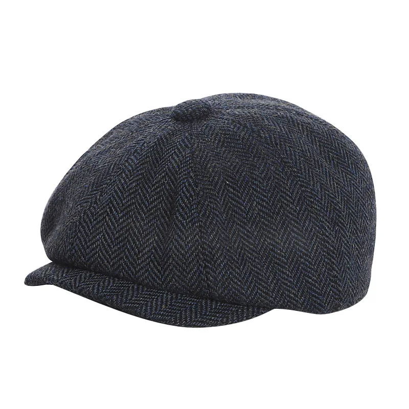 Autumn Winter Warm Children Beret Fashion Solid Color Newsboy HatS for Boys Outdoor Casual Sports Cap Boys Clothes Accessories
