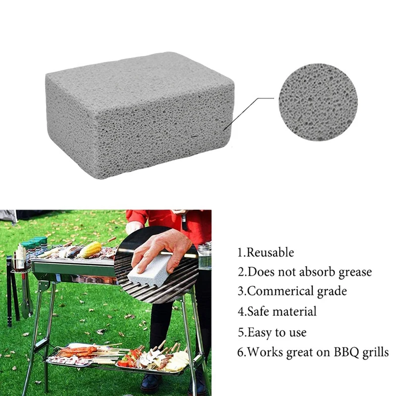 12 Pack Grill Griddle Cleaning Brick Block,Kitchen Bathroom Cleaning Pumice Block, De-Scaling Stone