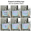 StoBag 20pcs Laser Non-woven Tote Bags Fabric Shopping Shoulder Woman Storage Reusable Large Pouches Custom Logo(Extra Fee) 6