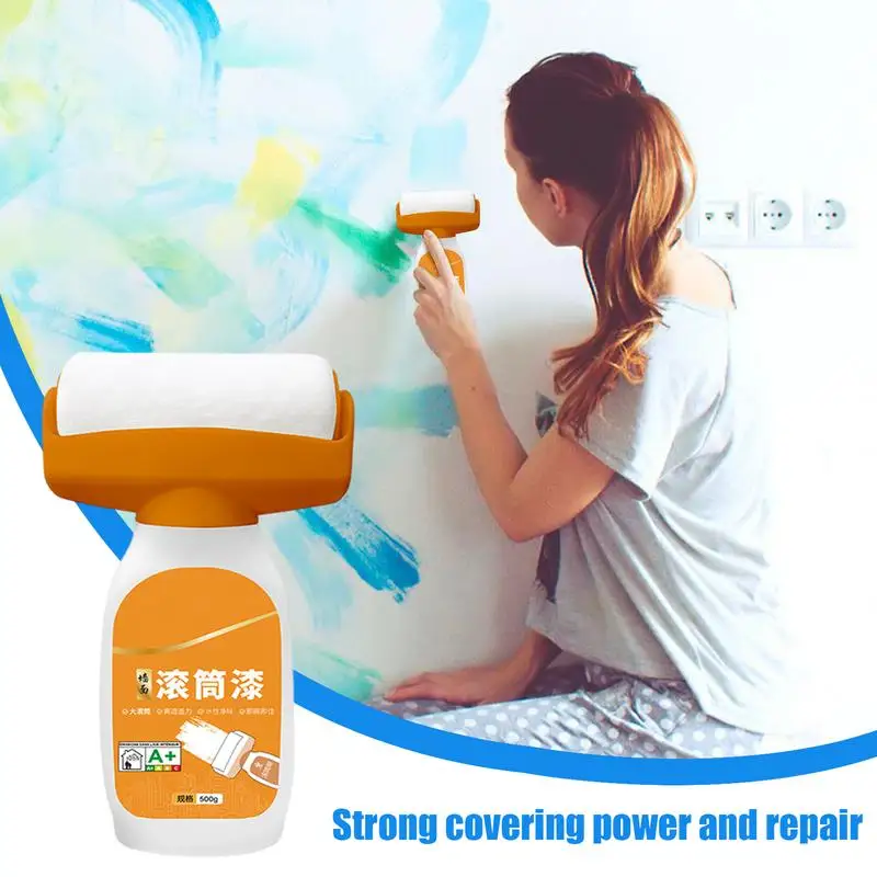 Wall Repair Roller 500g Water-Based Roller Brush Wall Repair Tool Portable Low Odor Brush Paint For Repairing The