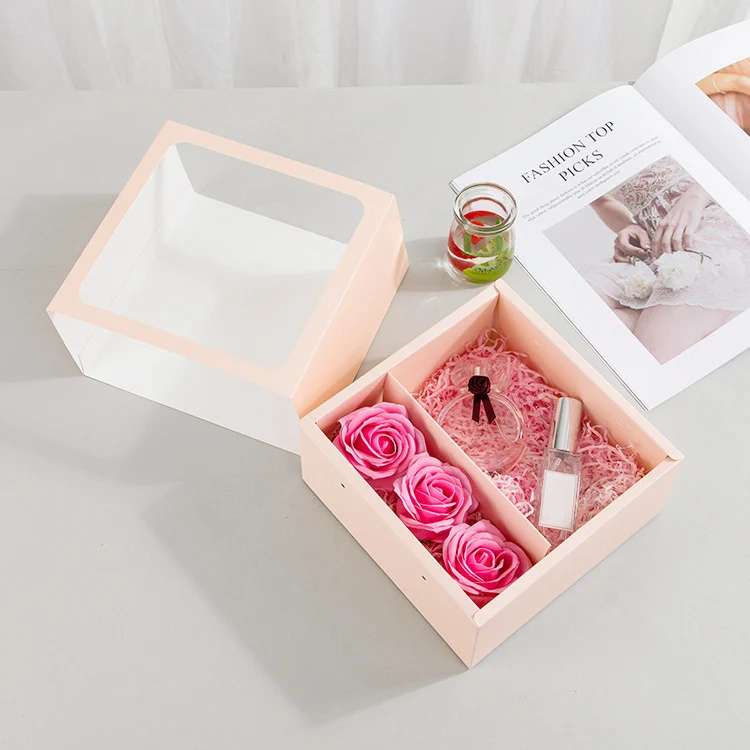 Flower Packaging Box Diy Jewelry Display Storage Wedding Party Favors Valentine's Day Gift Box New Year Xmas Gift Carry Bag