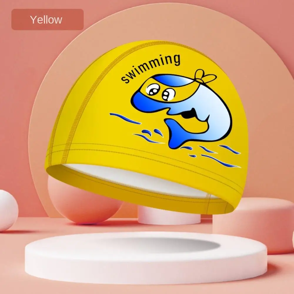 Swimming Cap Children's Swimming Hat Girl Boy Cute Cartoon Neutral Swimming Hat Waterproof Silicone Durable Ear Protector