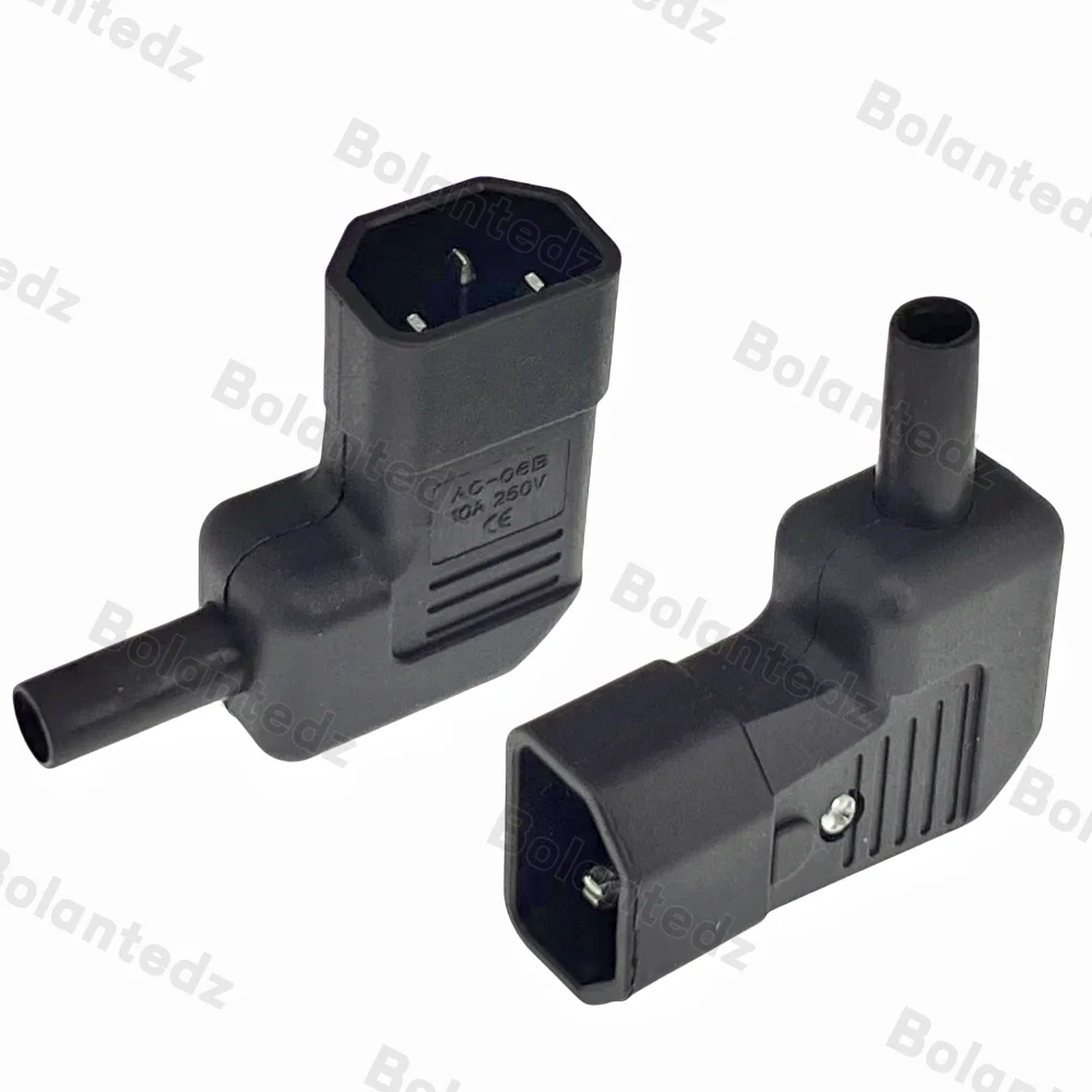 Elbow C15 C13 C14 Power Cord Wiring Power Plug Assemble IEC Connector Outlet PDU UPS Electrical AC Socket Plug 10A 250V