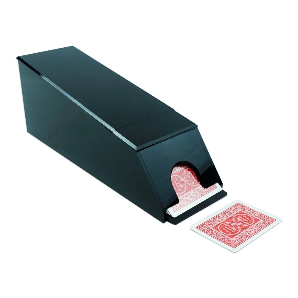 

Casino Grade Game Table Accessory 8 Deck Poker Blackjack Dealing Shoe with lid