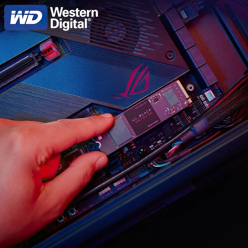 se 1tb 500gb 250g Nvme Unidade de Estado Sólido Interno Gen4 Pcie M.2 2280 até 3600 mb s Ssd Jogo Interno Original wd Preto Sn750 - Imagem 3