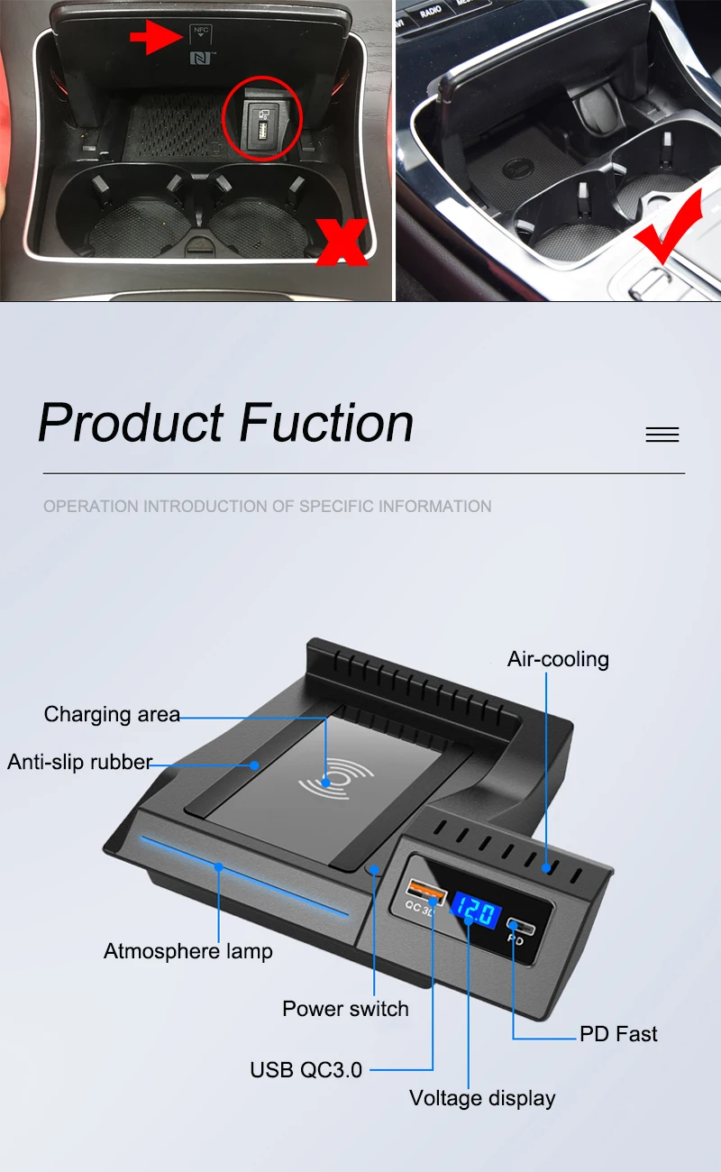 Mercedes Benz wireless fast-charger