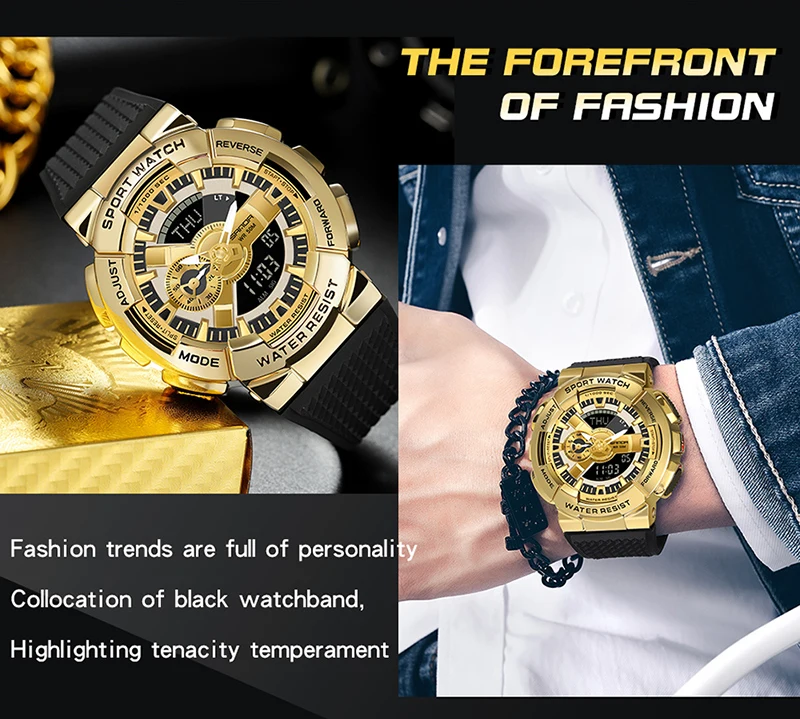 Sanda Men Digital Watch G Style Sports Waterproof Shock Military Premium Watches Magic Color Cool Luxury Wristwatch Relojes 9004