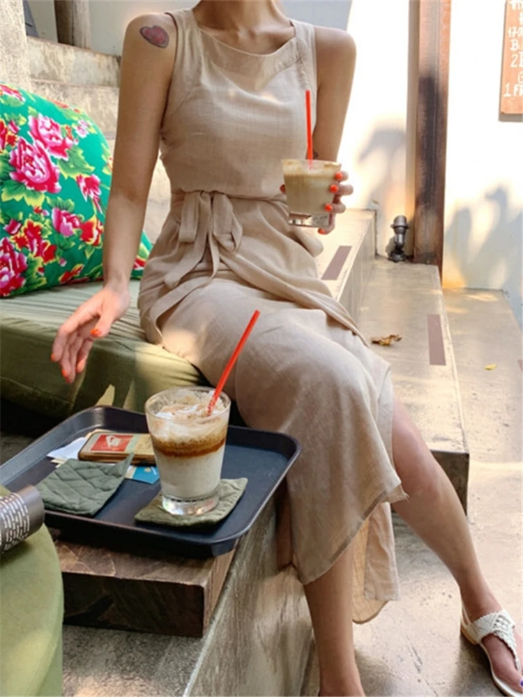 Dress Women Long Maxi Linen | Cotton Linen Maxi Dress | Maxi Dress Cotton F  Linen - New - Aliexpress