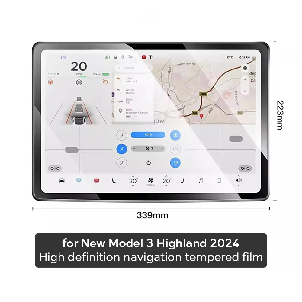 واقي الفيلم من الزجاج المقسى لطراز تسلا الجديد Y L...