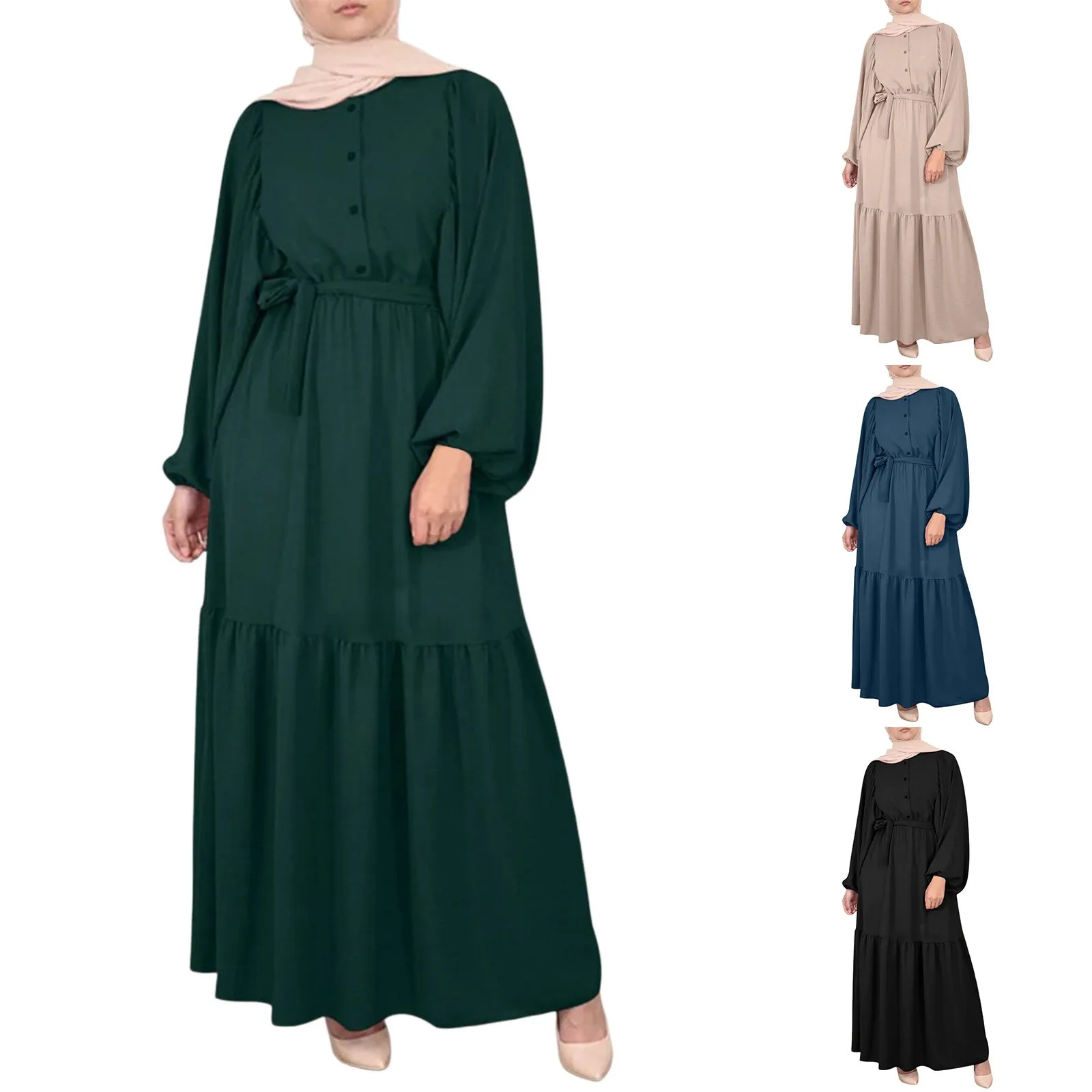Eid Women Muslim Abaya Dress Party Abayas Ramadan Dubai Turkey Islam Morocco Kaftan Robe Longue Musulmane Vestidos Largos 2024