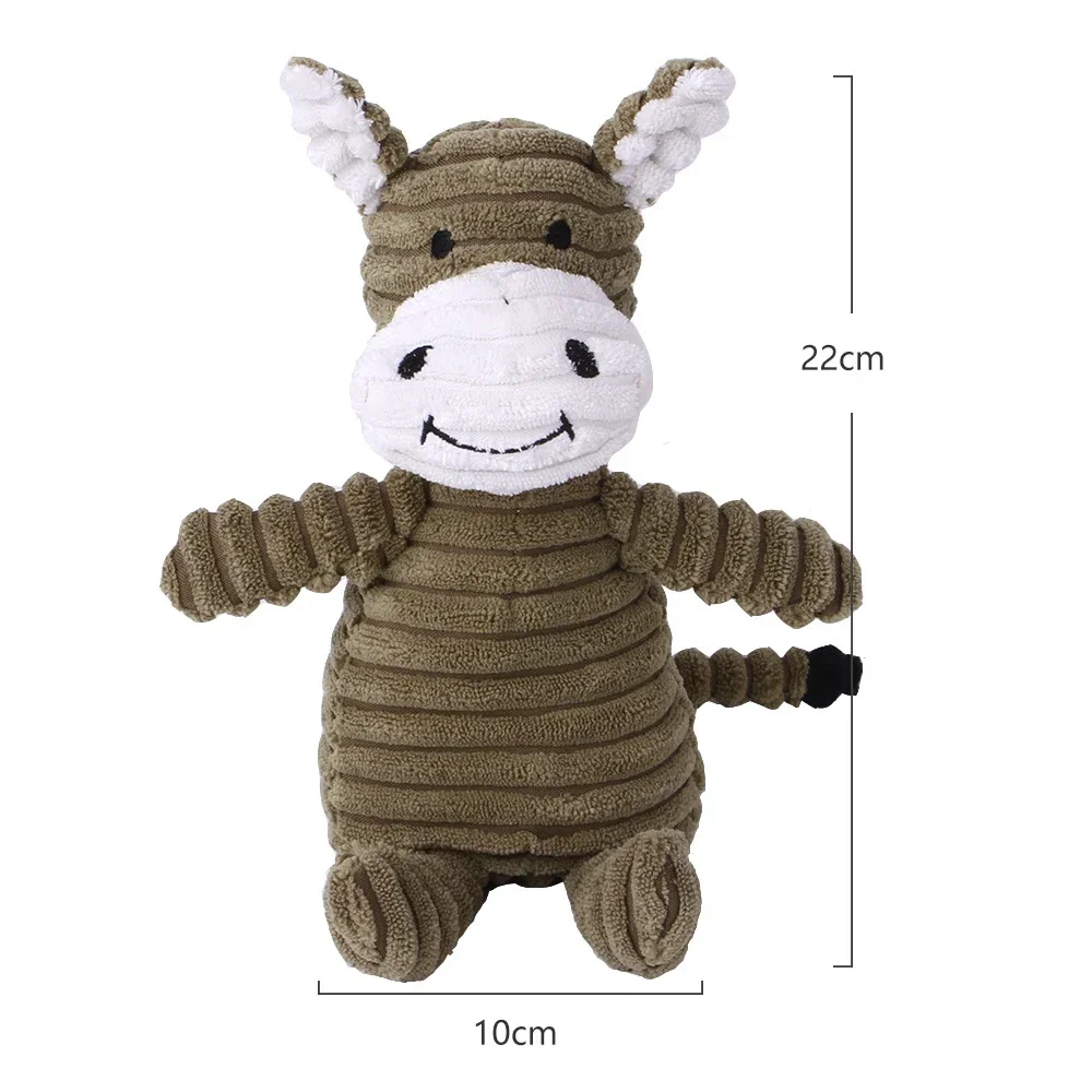 Corduroy Squeaky Plush Dog Toy 3